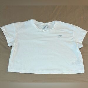 Gymshark white crop top women’s size s